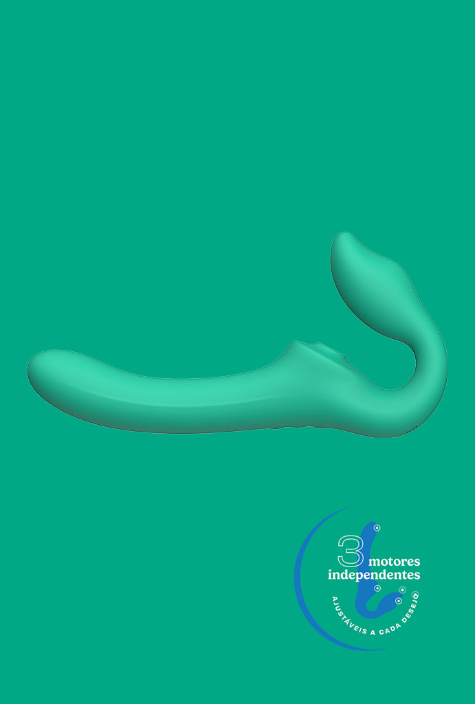 DUO 3 Dildo Duplo Vibratório com Sugador Clitoriano